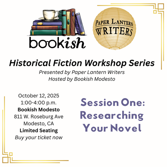 In-Person Historical Fiction Writing Workshop: "Researching Your Novel"
